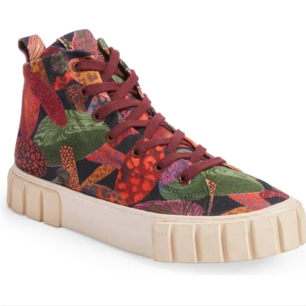 FARM Rio Leopard Mushroom Flatform High Top Sneakers size 6.5